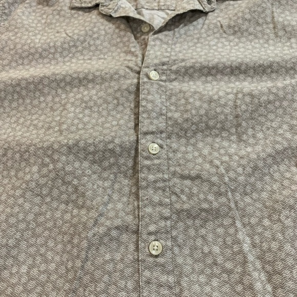 Brooklyn Calling N.Y.C Gray Herringbone Casual Button Up Shirt XL - Picture 2 of 7